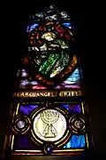 Vitrail de l'archange Uriel à la Chapelle St. Cornelius, Governors Island.