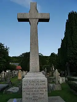 Le mémorial de guerre de Petersham dans le cimetière