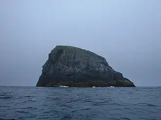 Vue de Stac Levenish depuis Hirta.