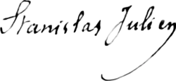 signature de Stanislas Julien