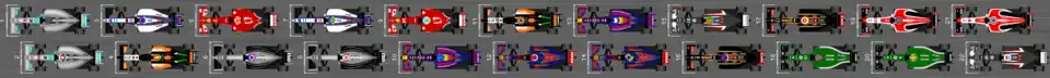 Schéma de la grille de départ du Grand Prix de Bahreïn 2014