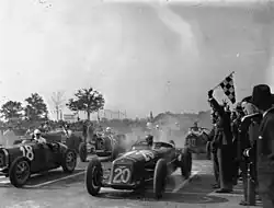 Au départ du Grand Prix automobile d'Italie 1931