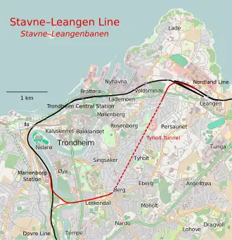 Voir la carte de la ligne.