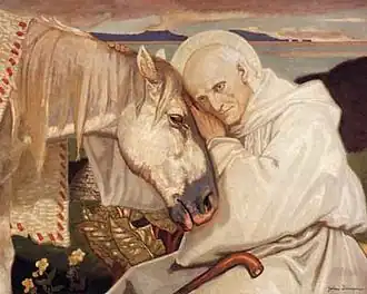 Saint Colomba fait ses adieux au cheval blanc (1925).