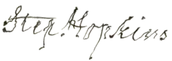 signature de Stephen Hopkins