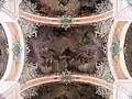 La Glorification de Saint-Otmar, plafond de la nef de la collégiale Saint-Gall.