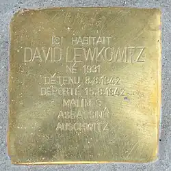 David Lewkowitz, boulevard Jacques Bertrand, 35 à Charleroi.