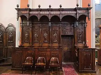 Une stalle de style Renaissance, de Laurent Baud.