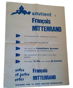 Affiche en soutien à Mitterand pour l'élection présidentielle française de 1974