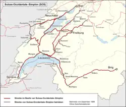 carte des lignes de chemin de fer