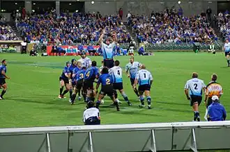 Touche Bulls-Western Force, en Super 14 2006.