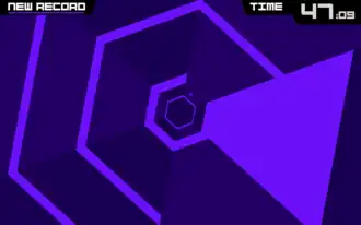 Super Hexagon sur PC.