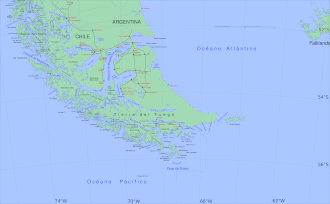 Le Seno Skyring au nord de l'île Riesco.