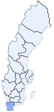 Localisation de Scanie