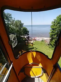 Vue depuis une cabine.