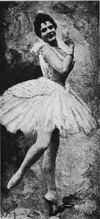 Pierina Legnani dans le rôle d'Odette - 1895.