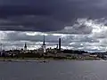 Panorama de Tallinn vu du port.