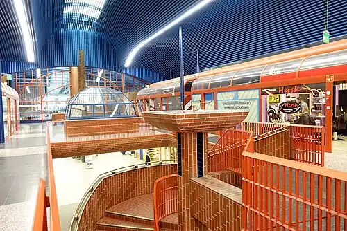 Deuxième étage du centre commercial d'origine.