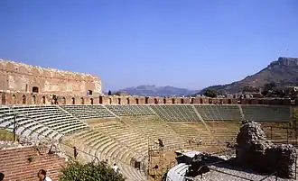 Les gradins du théâtre