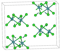 Représentation de la structure cristalline de TcCl4.