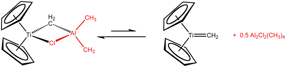 Équilibre du réactif de Tebbe.