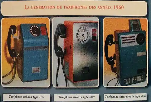 Taxiphone des années 1960 en France.