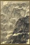 Tempête, Fu Baoshi, papier, encre, couleurs (pigments).