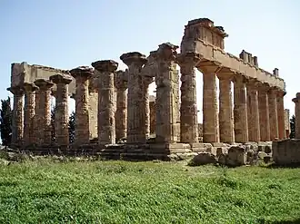 Ruines du temple de Zeus à Cyrène.