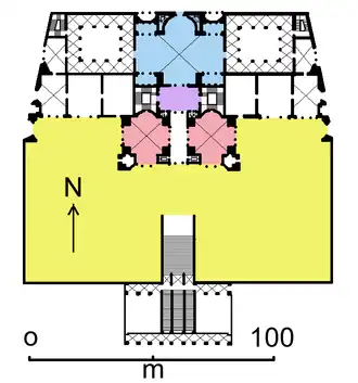 Plan des thermes de Titus (Rome, Italie),fin du Ier&nbsp;siècle.