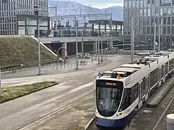 La station Lancy-Pont-Rouge, gare de la ligne 17.