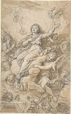 L'Assomption de la Vierge, dessin, New York, Metropolitan Museum of Art.