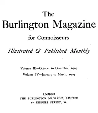 Image illustrative de l’article The Burlington Magazine