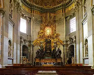 Vue de la Cathedra (la chaire de Saint-Pierre)