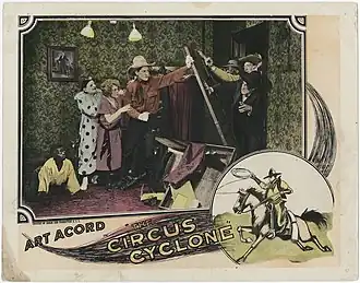 Description de l'image The Circus Cyclone - 1925 Lobby Card.jpg.