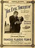 Affiche du film The Evil Thereof&nbsp;(en) (1916).