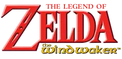 Zelda est inscrit en grosses lettres rouges. Le reste du titre Ocarina of Time est inscrit sur la droite dans des petits caractères, au-dessus du terme Zelda en rouge et en dessous en jaune.