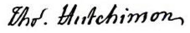 signature de Thomas Hutchinson
