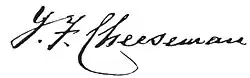 signature de Thomas Frederic Cheeseman
