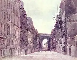 Rue Saint-Denis à Parispar Thomas Girtin (1802).