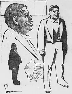 Trois dessins, le visage de Tom Wiggins de profil, un portait de face et un portrait de profil, disposés autour de sa silhouette de dos au piano.