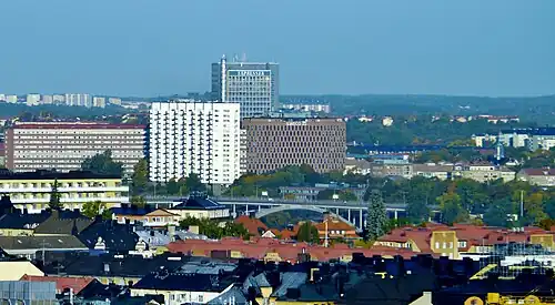 Bâtiments, du Dagens Nyheter et du Svenska Dagbladet à Marieberg,