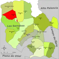 dans la comarque de Los Serranos.