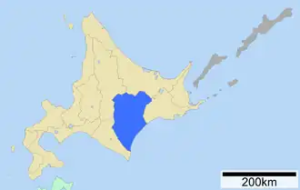 Localisation de Sous-préfecture de Tokachi