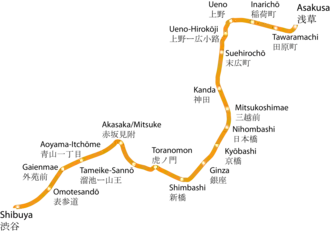 Voir la carte de la ligne.