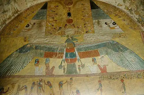 Peinture de la tombe du roi Sethnakht, premier roi de la XXe dynastie.