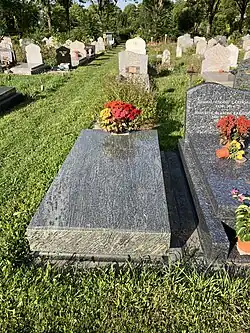 Tombe de l'animateur de télévision Jean-Luc Delarue.