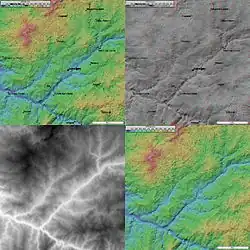 quatre photographies topographiques de Limoges