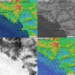 Carte topographique du relief de la région royannaise