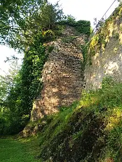Tour no&nbsp;2 de la Recepte vue de la fausse-braie.