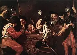 Nicolas Tournier (1590-1639). Corps de garde, avant 1625. huile sur toile, 169&nbsp;×&nbsp;239&nbsp;cm Gemäldegalerie Alte Meister, Dresde.